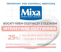 Mixa - Krem odżywczy z olejkiem z wiesiołka do skóry suchej i wrażliwej - 50 ml
