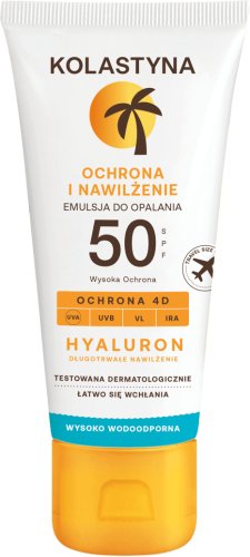 KOLASTYNA - OCHRONA I NAWILŻENIE - Wysoko wodoodporna emulsja do opalania - SPF50 - 80 ml    
