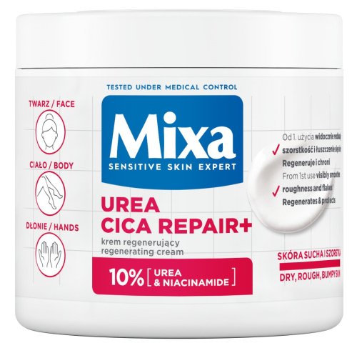 Mixa - Urea Cica Repair+ - Regenerating Cream for Face, Body and Hands - 400 ml