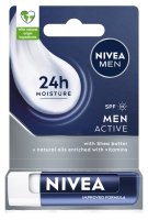 Nivea - MEN - ACTIVE - 24h Moisture Lip Balm - Pielęgnująca pomadka do ust dla mężczyzn - SPF15 - 4,8 g