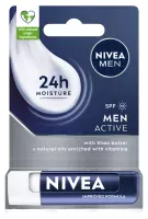 Nivea - MEN - ACTIVE - 24h Moisture Lip Balm - Nourishing Lipstick for Men - SPF15 - 4.8 g