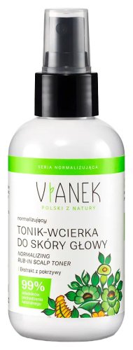 VIANEK - Normalizujący tonik-wcierka do skóry głowy z ekstraktami pokrzywy, skrzypu, łopianu, szałwii i brzozy - 150 ml