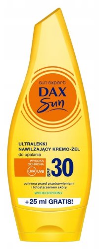 Dax Sun - Ultralekki, nawilżający kremo-żel do opalania - SPF30 - 175 ml 