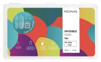 NeoNail - Invisible Flexi Tips - Flexible Tips for Nail Extensions - 01 Clear Oval - 300 pcs. - Art.10812