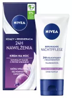 Nivea - 24H Nawilżenia - Kojąco-regenerujący krem do twarzy na noc - 50 ml