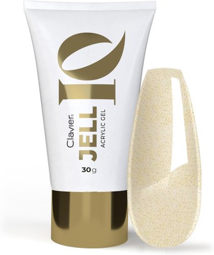 Clavier - JELLIQ Acrylic Gel - Akrylożel do przedłużania i modelowania paznokci - 30 g - S09 SPARKLE BEIGE