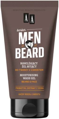 AA - MEN Beard -  Moisturising Wash Gel - Nawilżający żel myjący do twarzy z zarostem - 150 ml