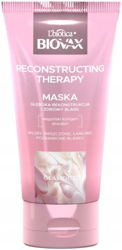 BIOVAX - GLAMOUR - Reconstructing Therapy - Maska do włosów zniszczonych, łamliwych, pozbawionych blasku - 150 ml 