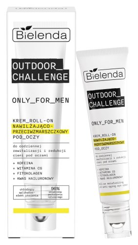 Bielenda - Outdoor Challenge - Roll-On Moisturizing and Anti-Aging Eye Cream - Nawilżająco-przeciwzmarszczkowy krem pod oczy dla mężczyzn - 15 ml