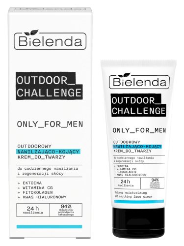 Bielenda - Outdoor Challenge - Outdoor Moisturizing and Soothing Face Cream - Nawilżająco-kojący krem do twarzy dla mężczyzn - 50 ml