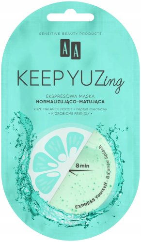 AA - KEEP YUZing - Ekspresowa maseczka na twarz normalizująco-matująca - 7 ml