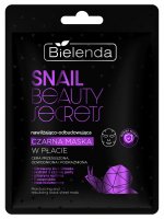 Bielenda - Snail Beauty Secrets - Moisturizing and Rebuilding Black Sheet Mask - Nawilżająco-odbudowująca czarna maska w płacie - 1szt.