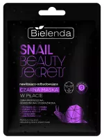 Bielenda - Snail Beauty Secrets - Moisturizing and Rebuilding Black Sheet Mask - Nawilżająco-odbudowująca czarna maska w płacie - 1szt.
