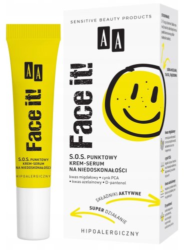 AA - Face It! - S.O.S. Punktowy krem-serum na niedoskonałości - 15 ml 