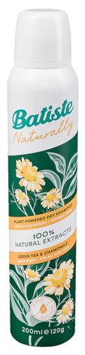 Batiste - Naturally - Plant Powered Dry Shampoo - Suchy szampon do włosów - Zielona herbata i Rumianek - 200 ml