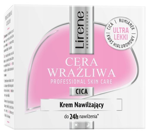 Lirene - Sensitive Skin - Cica Moisturizing Cream - Cera Wrażliwa - Krem nawilżający do twarzy - 50 ml