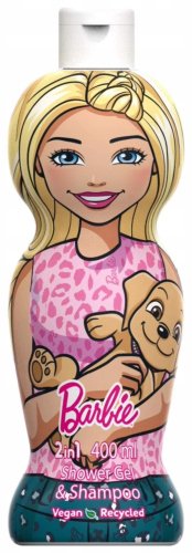 Air-Val - Barbie - 2in1 Shower Gel & Shampoo - Żel pod prysznic i szampon dla dzieci - 400 ml