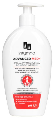 AA - Intymna - Advanced MED+ - Specialised Emulsion for Intimate Hygiene - Specjalistyczna emulsja do higieny intymnej - 300 ml