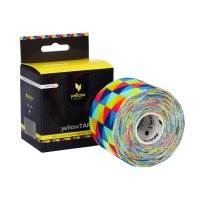 yellowSPORT - yellowTAPE - Kinesiotape - Taśma do kinesiotapingu - 5 cm x 5 m - Tęczowe trójkąty