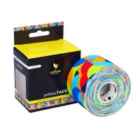 yellowSPORT - yellowTAPE - Kinesiotape - Taśma do kinesiotapingu - 5 cm x 5 m - Tęczowy Abstrakt