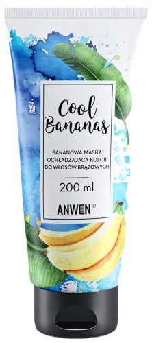 ANWEN - Cool Bananas - Color Cooling Mask for Brown Hair - Bananowa maska ochładzająca kolor do włosów brązowych - 200 ml   