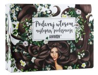ANWEN - Podaruj włosom najlepszą pielęgnację - Zestaw kosmetyków do pielęgnacji włosów - Szampon Hair Me More 200 ml + Maska Nothing Sili 200 ml + Serum Happy Ends 20 ml 