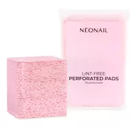 NeoNail - Lint-Free Perforated Pads - Perforowane waciki bezpyłowe w pudełku - 175 sztuk - Różowe