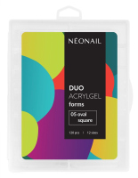 NeoNail - Duo Acrylgel Forms - Tipsy do przedłużania paznokci - 05 Oval Square - 120 sztuk 
