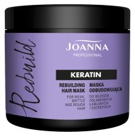 Joanna Professional - Keratin - Rebuilding Hair Mask - Keratynowa maska odbudowująca do włosów osłabionych i łamliwych - 500 g