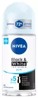 Nivea - Black & White Invisible - Pure - 48h Anti-Perspirant Roll-on for Women - 50 ml