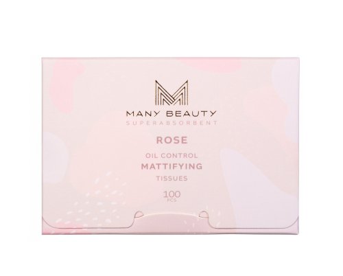 Many Beauty - Oil Control Mattifying Tissues - Rose - 100 pcs
