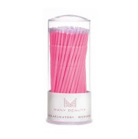 Many Beauty - Microbrush - Pink - Precyzyjne mikroaplikatory do rzęs - M 2 mm - Różowe - 100 szt.
