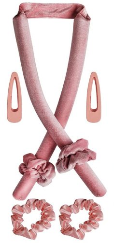 Many Beauty - Hair Curler with Rubber Bands and Clips - Pink