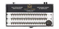 Many Beauty - Many Lashes - 14D SUPERBLACK - Silk Eyelashes Individual - Jedwabne rzęsy w kępkach - C - 0,10mm - 60 szt - C-11mm - C-11mm