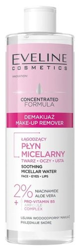 Eveline Cosmetics - Concentrated Formula - Soothing Micellar Water for Face, Eyes and Lips - 400 ml