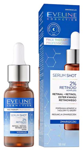 Eveline Cosmetics - Face Therapy Professional - Serum Shot - Serum na zmarszczki - 2% Retinoid - 18 ml