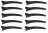 Many Beauty - Set of small hairdressing clips for hair selection - Black - 10 pcs 