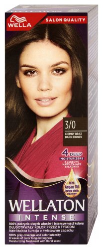 WELLA - WELLATON - INTENSE COLOR CREAM - Permanent hair coloring - 3/0 - DARK BROWN