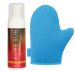 AURA SUN - Zestaw do samoopalania - Rękawica + Pianka brązująca o zapachu truskawki - Dark 150 ml