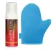 AURA SUN - Zestaw do samoopalania - Rękawica + Pianka brązująca o zapachu truskawki - Dark 150 ml