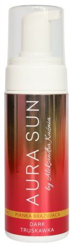 AURA SUN - Pianka brązująca o zapachu truskawki - Dark - 150 ml    