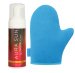 AURA SUN - Zestaw do samoopalania - Rękawica + Pianka brązująca o zapachu truskawki -  Extra Dark 150 ml