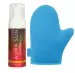 AURA SUN - Zestaw do samoopalania - Rękawica + Pianka brązująca o zapachu truskawki -  Extra Dark 150 ml