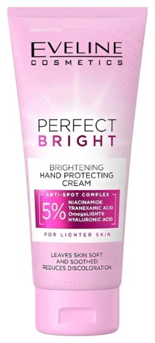Eveline Cosmetics - Perfect Bright - Brightening Hand Protecting Cream - Rozjaśniający krem ochronny do rąk - 100 ml