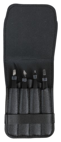 Many Beauty - Zestaw do regulacji brwi - 4 pęsety + nożyczki + etui