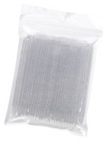 Many Beauty - Microbrush - Precyzyjne brokatowe mikroaplikatory do rzęs - Srebrne - 100 szt