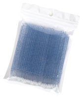 Many Beauty - Microbrush - Precyzyjne brokatowe mikroaplikatory do rzęs - Niebieskie - 100 szt