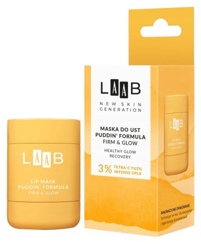 AA - LAAB - Puddin' Formula Firm & Glow Healthy Glow Recovery - Maska do ust - Tetra-C Yuzu - 15 g