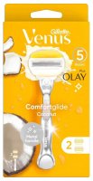 Gillette - Venus - ComfortGlide Olay Coconut - Maszynka do golenia dla kobiet - Rączka + 2 wkłady