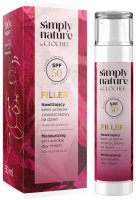 CLOCHEE - Simply Nature - Filler - Moisturizing Anti-Wrinkle Day Cream - Nawilżający krem przeciwzmarszczkowy na dzień - SPF50 - 50 ml 